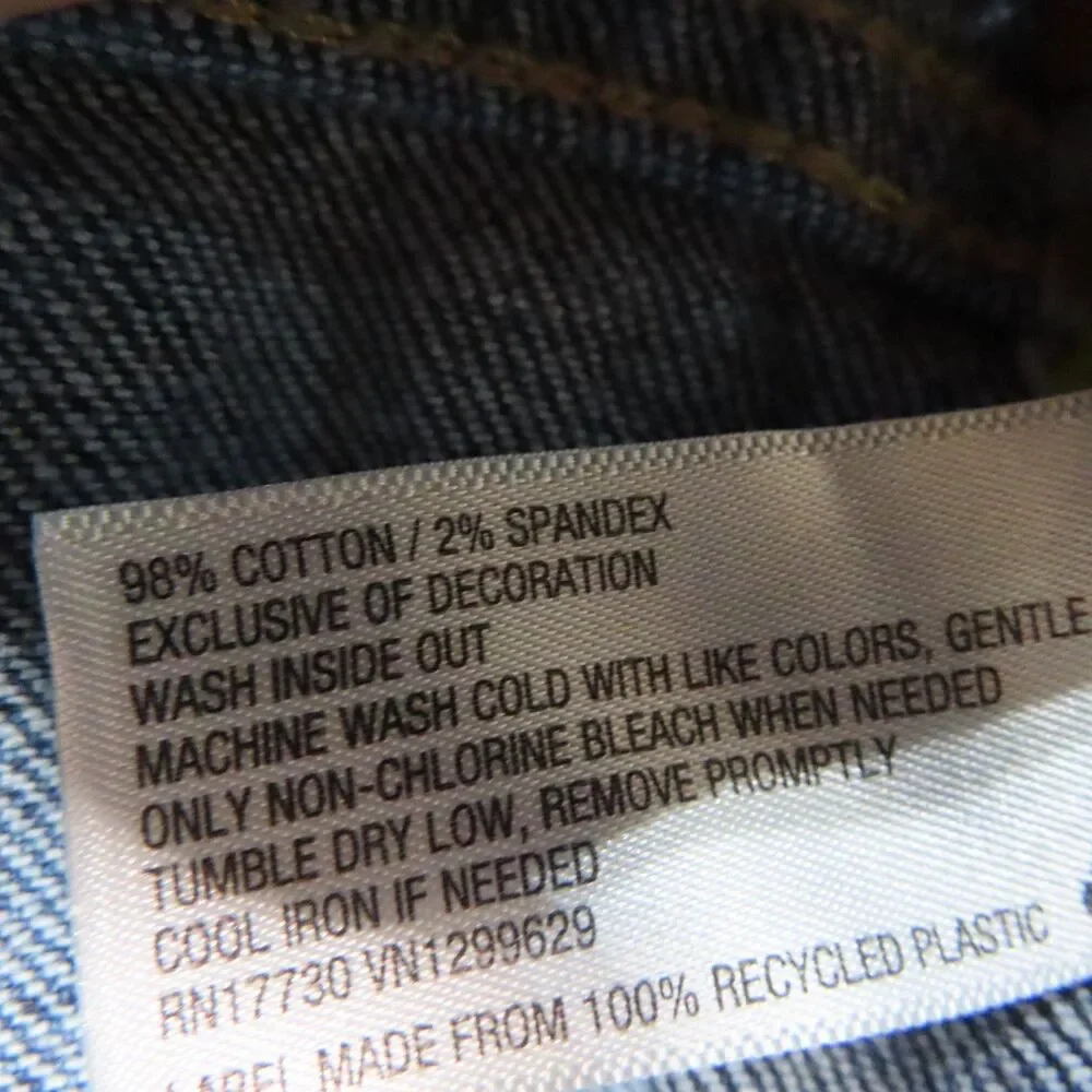 Knox Rose Jeans 8 Blue Embroidered Chevron Stripe Ankle Mid‎ Rise Distressed - Picture 9 of 10